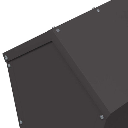 Chicken Feeder Black 40 x 40 x 45 cm Cold-Rolled Steel