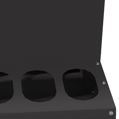 Chicken Feeder Black 40 x 40 x 45 cm Cold-Rolled Steel