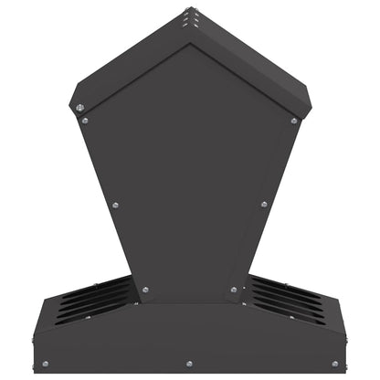 Chicken Feeder Black 40 x 40 x 45 cm Cold-Rolled Steel