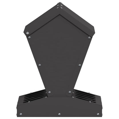 Chicken Feeder Black 30 x 30 x 39 cm Cold-Rolled Steel