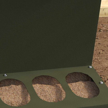 Chicken Feeder Olive Green 30 x 30 x 39 cm Cold-Rolled Steel