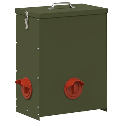 Chicken Feeder Olive Green 32.5 x 20.5 x 43 cm