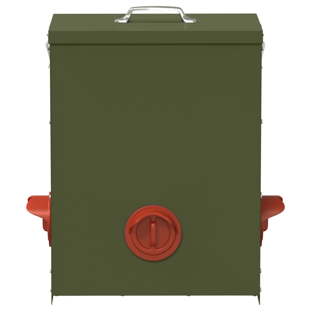Chicken Feeder Olive Green 32.5 x 20.5 x 43 cm