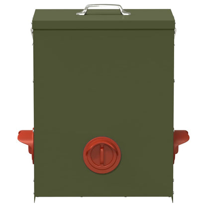 Chicken Feeder Olive Green 32.5 x 20.5 x 43 cm