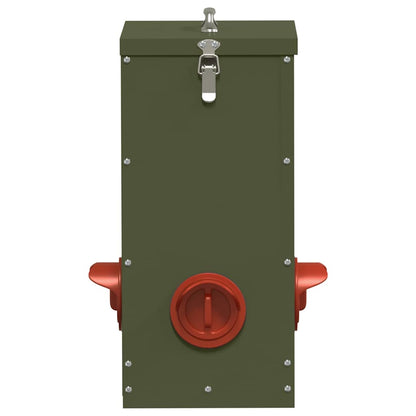 Chicken Feeder Olive Green 32.5 x 20.5 x 43 cm