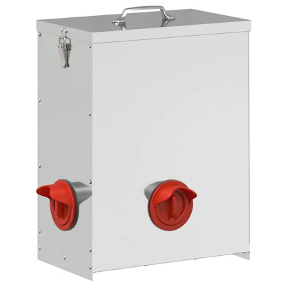 Chicken Feeder Silver 32.5 x 20.5 x 43 cm 25 kg