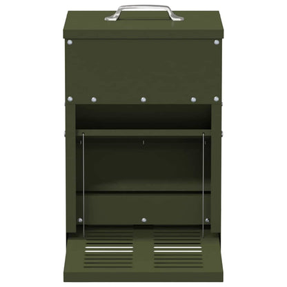 Chicken Treadle Feeder Olive Green 25 x 42 x 40 cm