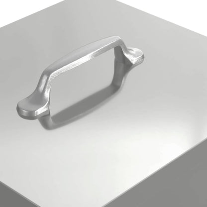 Chicken Treadle Feeder Silver 25 x 42 x 40 cm 4 kg