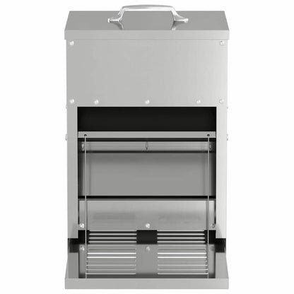 Chicken Treadle Feeder Silver 25 x 42 x 40 cm 4 kg
