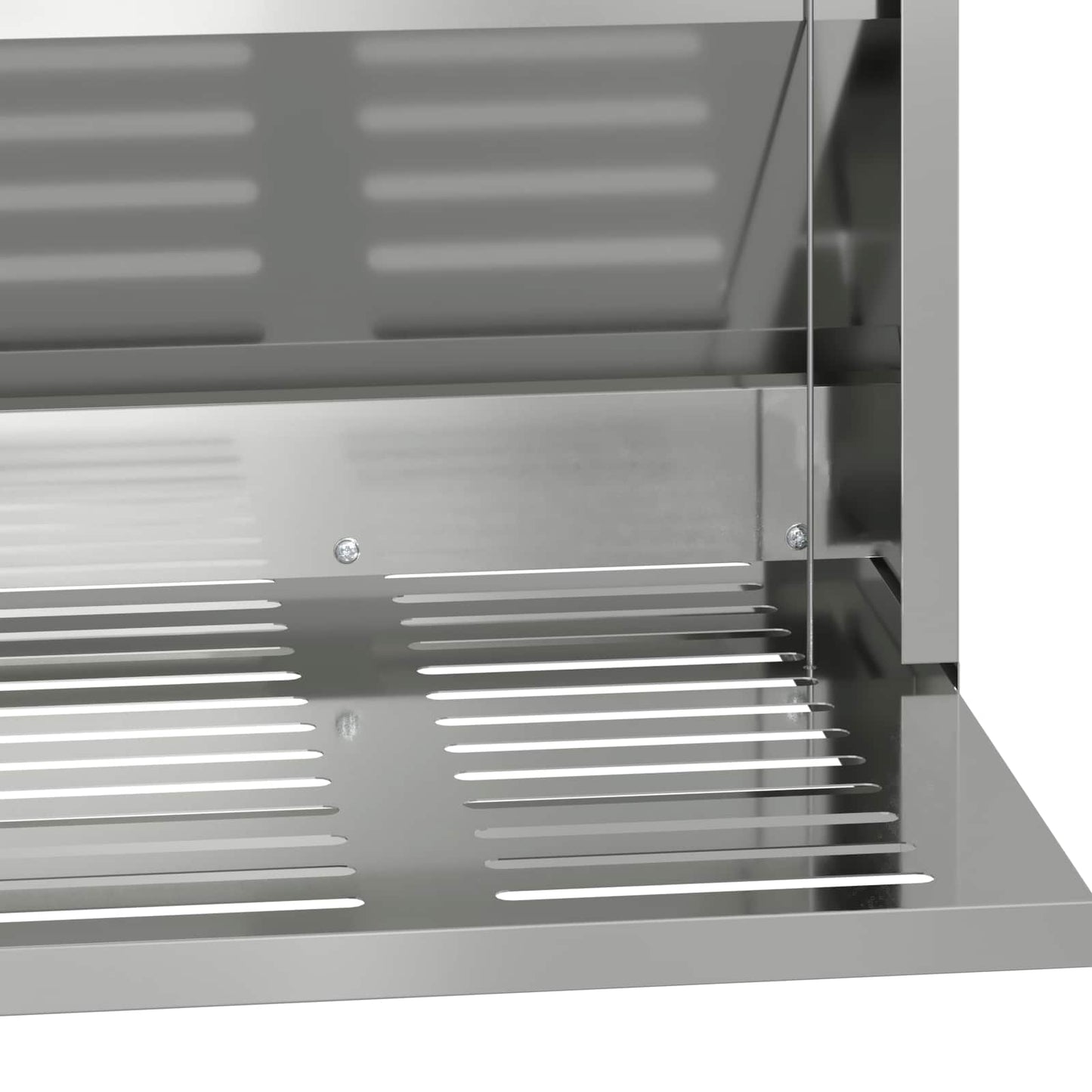 Chicken Treadle Feeder Silver 33 x 42 x 40 cm Galvanised Steel
