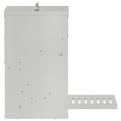 Chicken Treadle Feeder Silver 33 x 42 x 40 cm Galvanised Steel