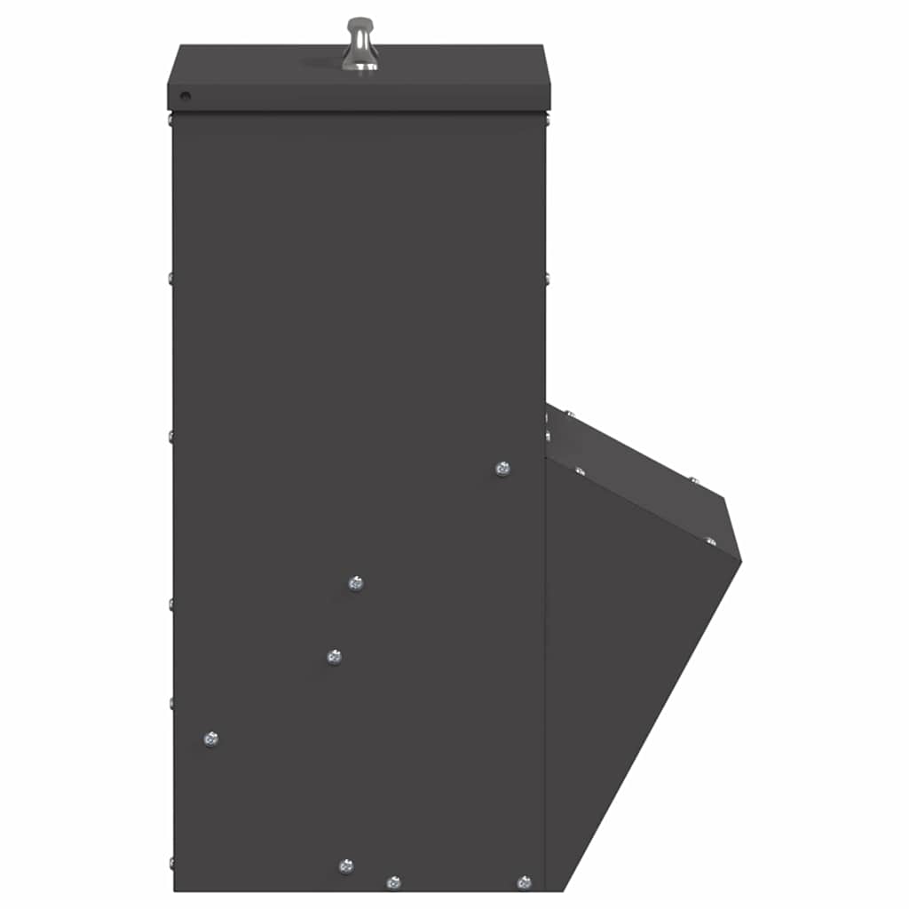 Chicken Feeder Black 35 x 30.5 x 43.5 cm Cold-Rolled Steel