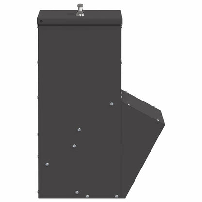 Chicken Feeder Black 35 x 30.5 x 43.5 cm Cold-Rolled Steel
