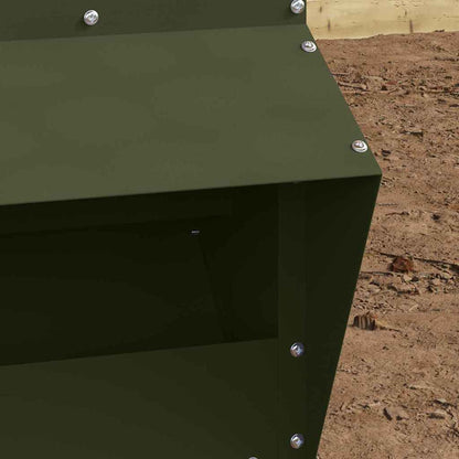 Chicken Feeder Olive Green 35 x 30.5 x 43.5 cm