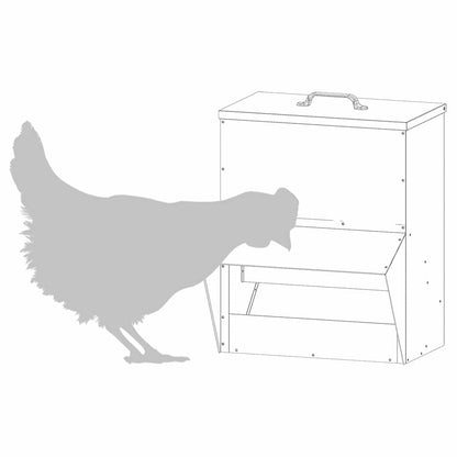 Chicken Feeder Olive Green 35 x 30.5 x 43.5 cm
