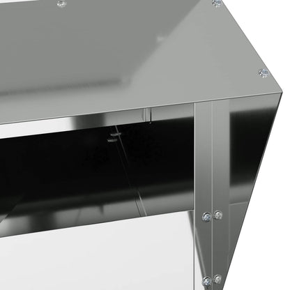 Chicken Feeder Silver 35 x 30.5 x 43.5 cm Galvanised Steel