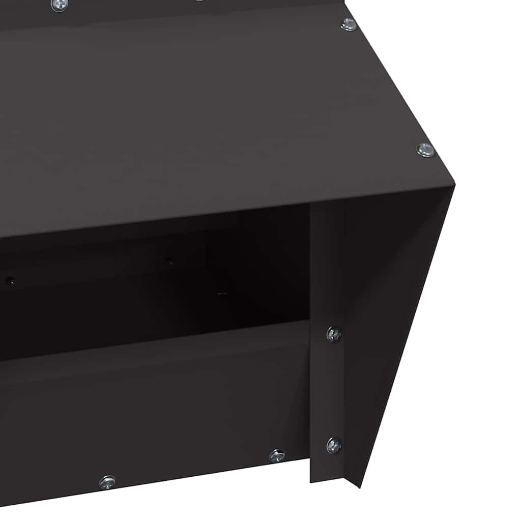 Chicken Feeder Black 20 x 25 x35 cm Cold-Rolled Steel
