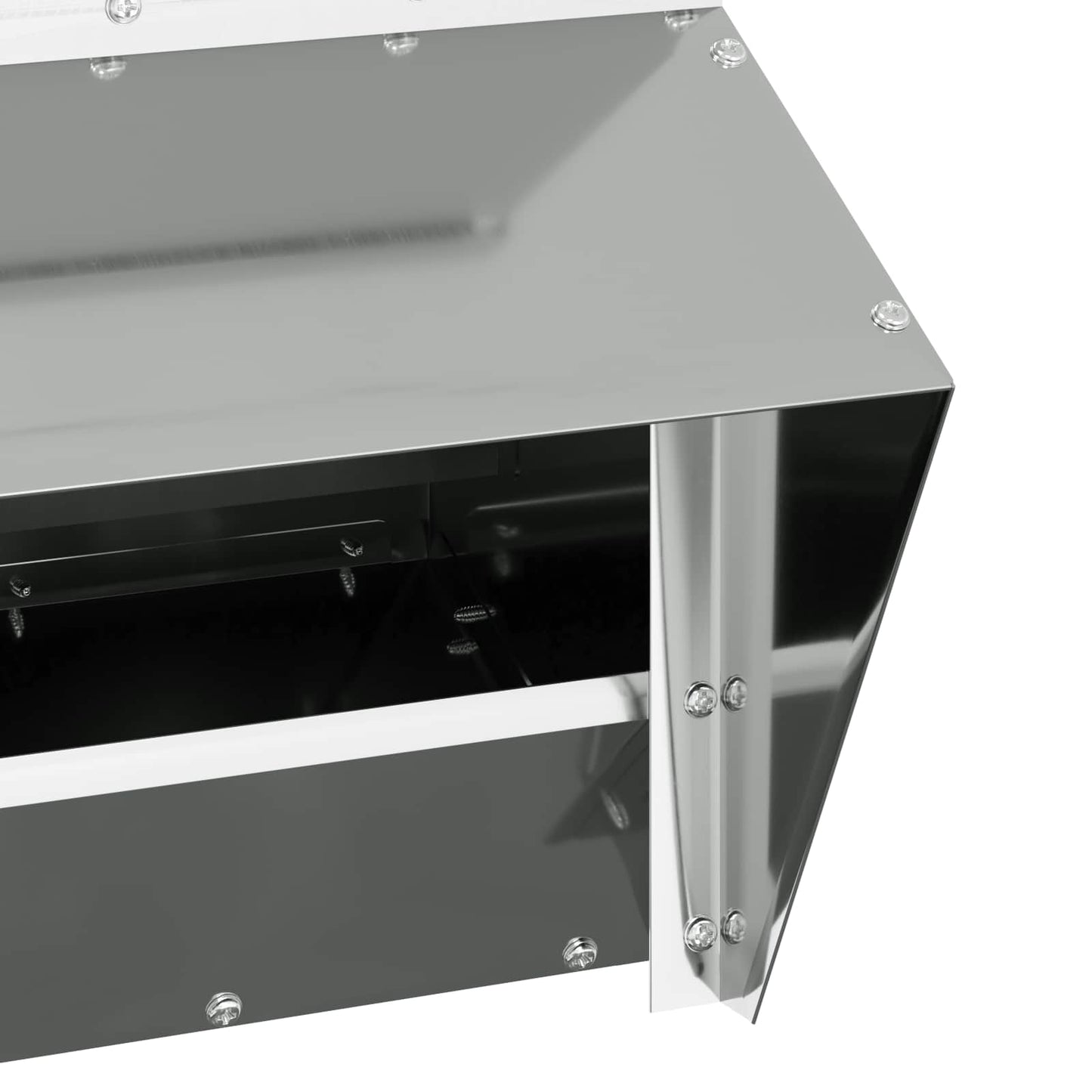 Chicken Feeder Silver 20 x 25 x35 cm Galvanised Steel
