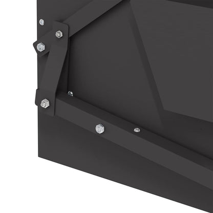 Chicken Treadle Feeder Black 50 x 40 x 29 cm Cold-Rolled Steel