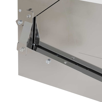 Chicken Treadle Feeder Silver 50 x 40 x 29 cm Galvanised Steel