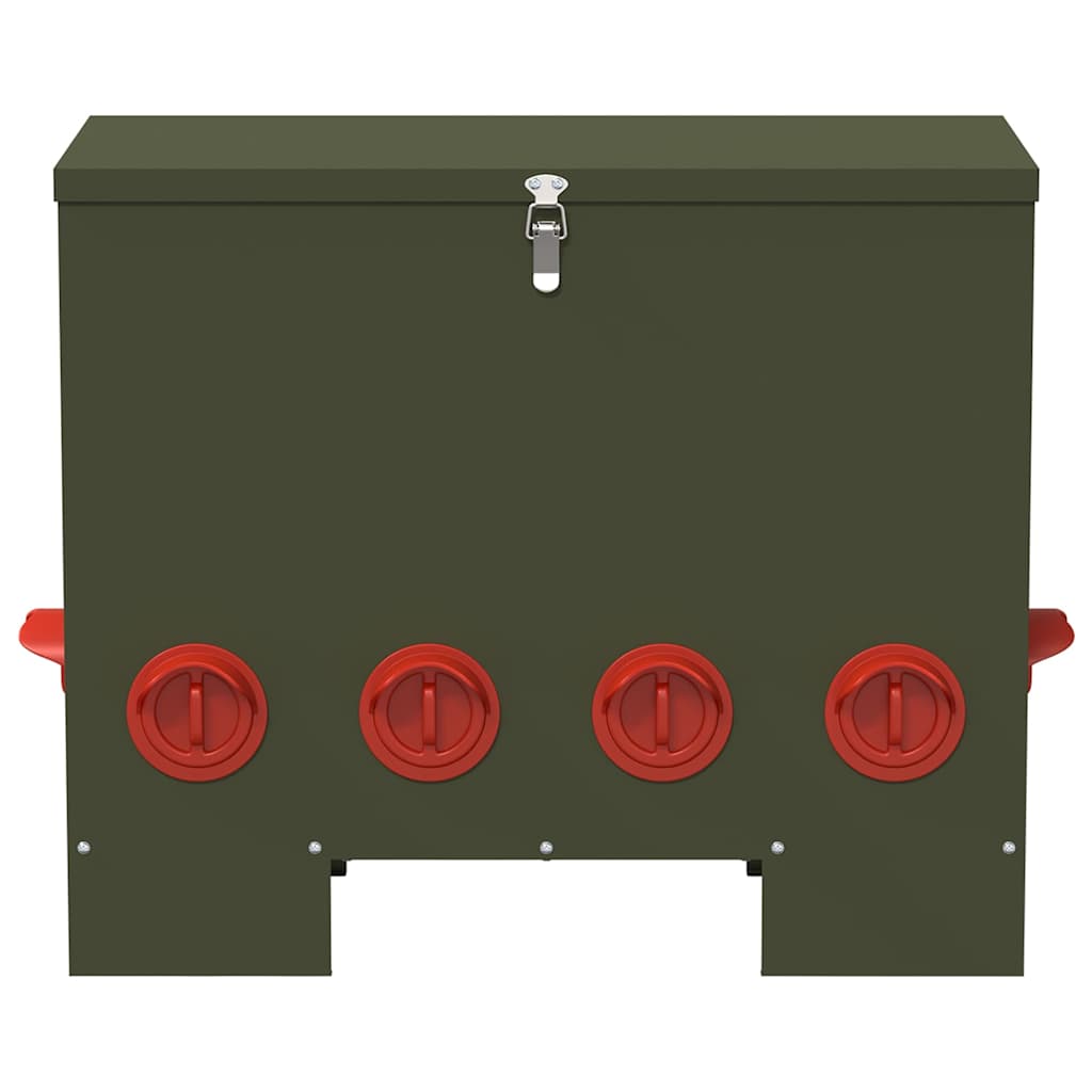 Chicken Feeder 2 pcs Olive Green 60.5 x 29 x 51 cm