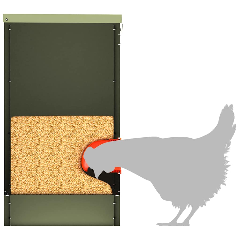 Chicken Feeder 2 pcs Olive Green 60.5 x 29 x 51 cm