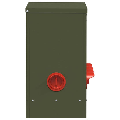 Chicken Feeder 2 pcs Olive Green 60.5 x 29 x 51 cm