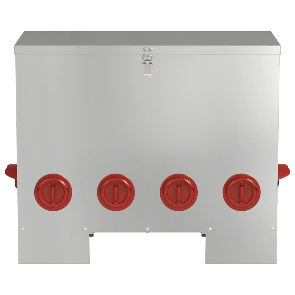 Chicken Feeder 2 Silver 60.5 x 29 x 51 cm 25 kg