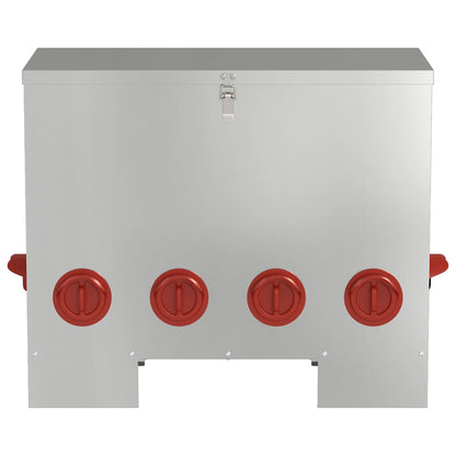 Chicken Feeder 2 Silver 60.5 x 29 x 51 cm 25 kg