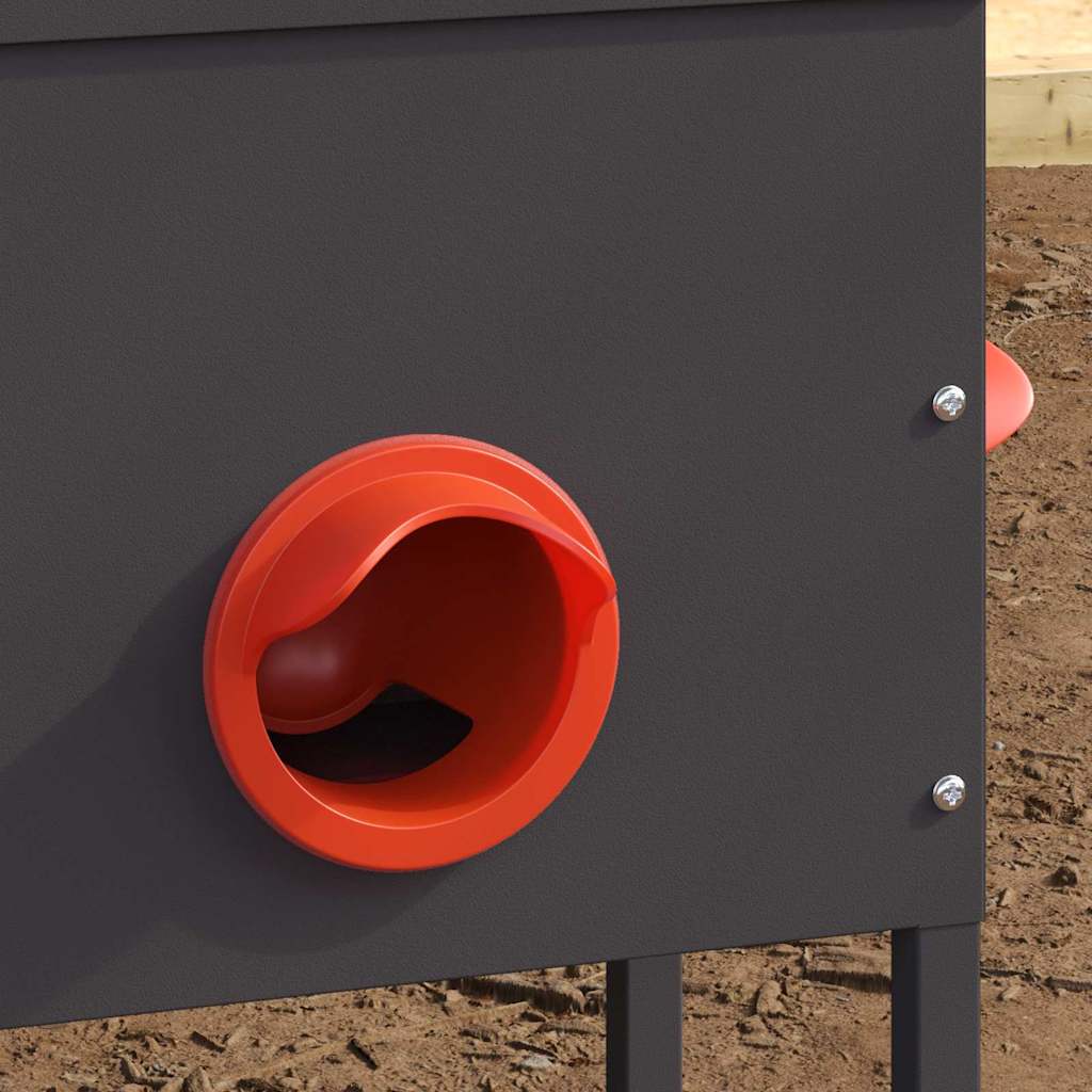 Chicken Feeder 2 pcs Black 41.5 x 20.5 x 33 cm