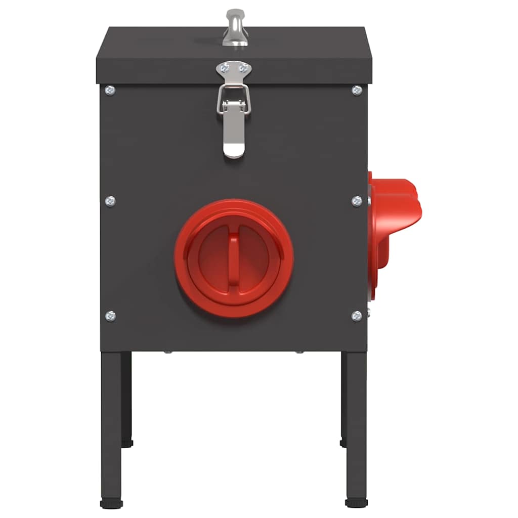 Chicken Feeder 2 pcs Black 41.5 x 20.5 x 33 cm
