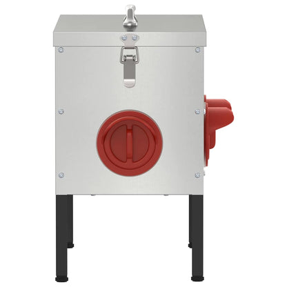 Chicken Feeder 2 Silver 41.5 x 20.5 x 33 cm 15 kg