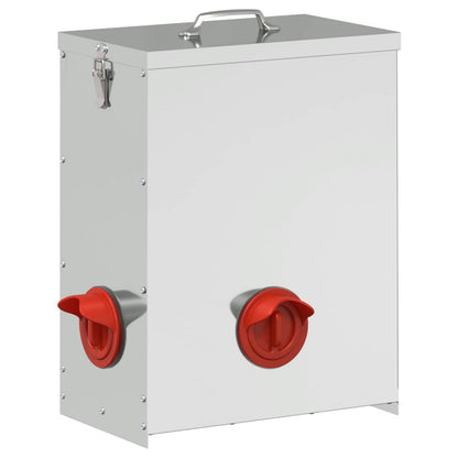 Chicken Feeder 2 pcs Silver 32.5 x 20.5 x 43 cm