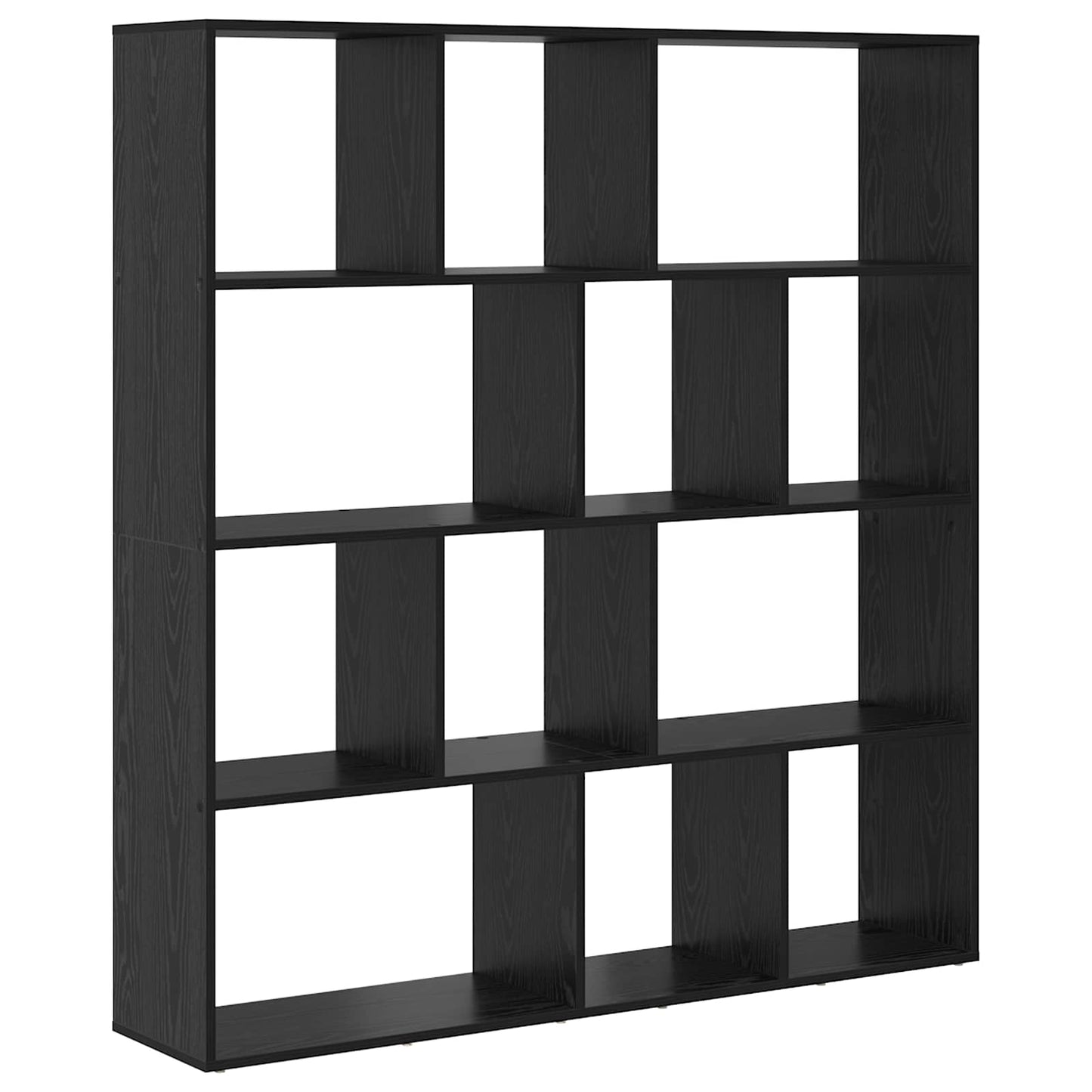 Book Cabinet Black Oak 132 x 29 x 141.5 cm Engineered Wood