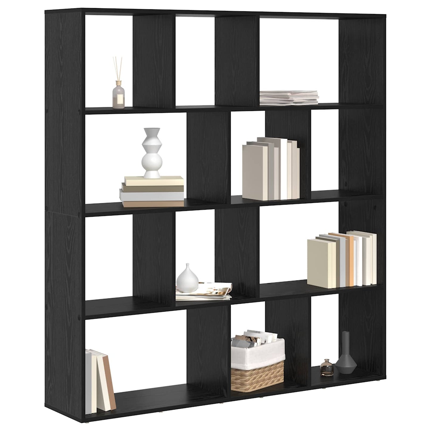 Book Cabinet 12-Tier 132 x 29 x 141.5 cm Engineered Wood