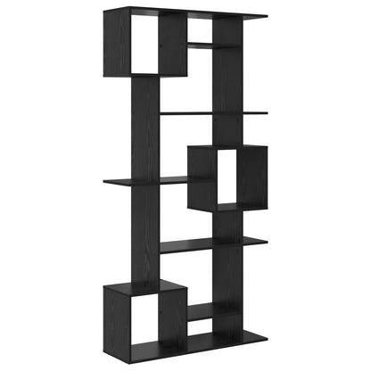 Book Cabinet 9-Tier 92 x 29 x 188 cm Engineered Wood Black Oak