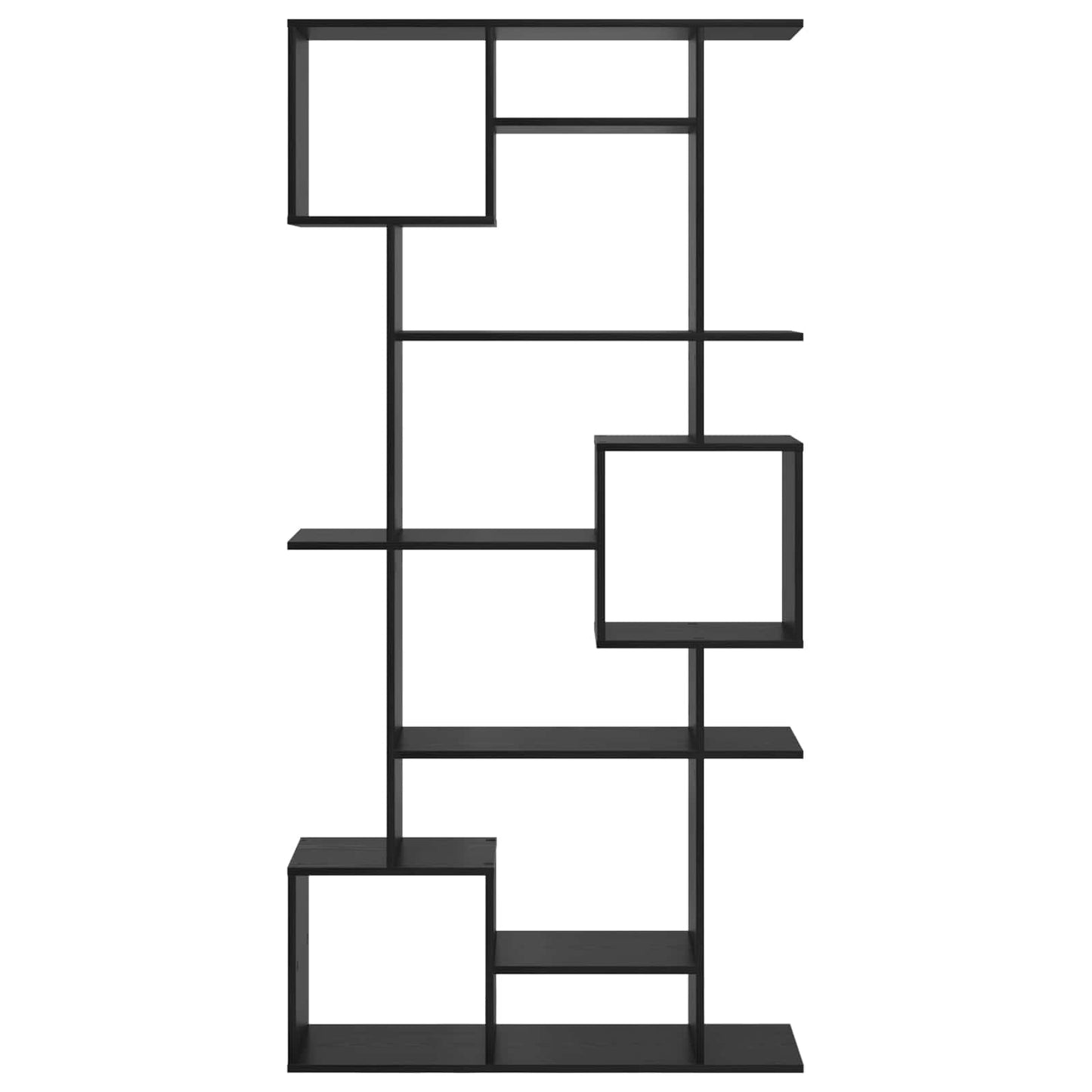 Book Cabinet 9-Tier 92 x 29 x 188 cm Engineered Wood Black Oak