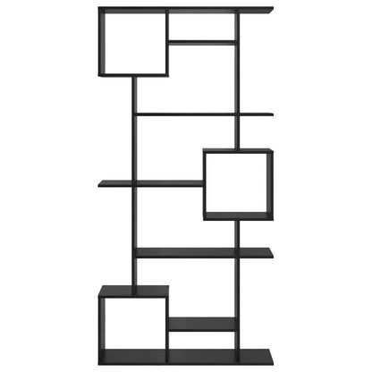Book Cabinet 9-Tier 92 x 29 x 188 cm Engineered Wood Black Oak