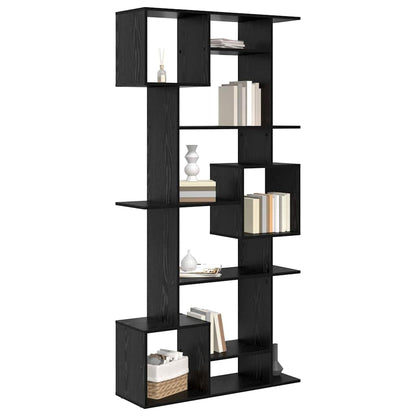 Book Cabinet Black Oak 92 x 29 x 188 cm Engineered Wood