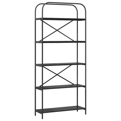 Bookshelf Black Oak 80 x 30 x 183 cm Engineered wood