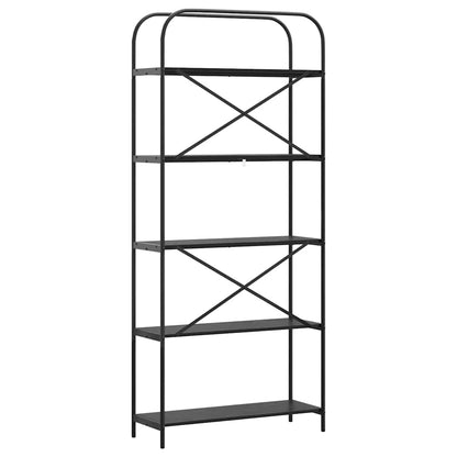 Bookshelf Black Oak 80 x 30 x 183 cm Engineered wood