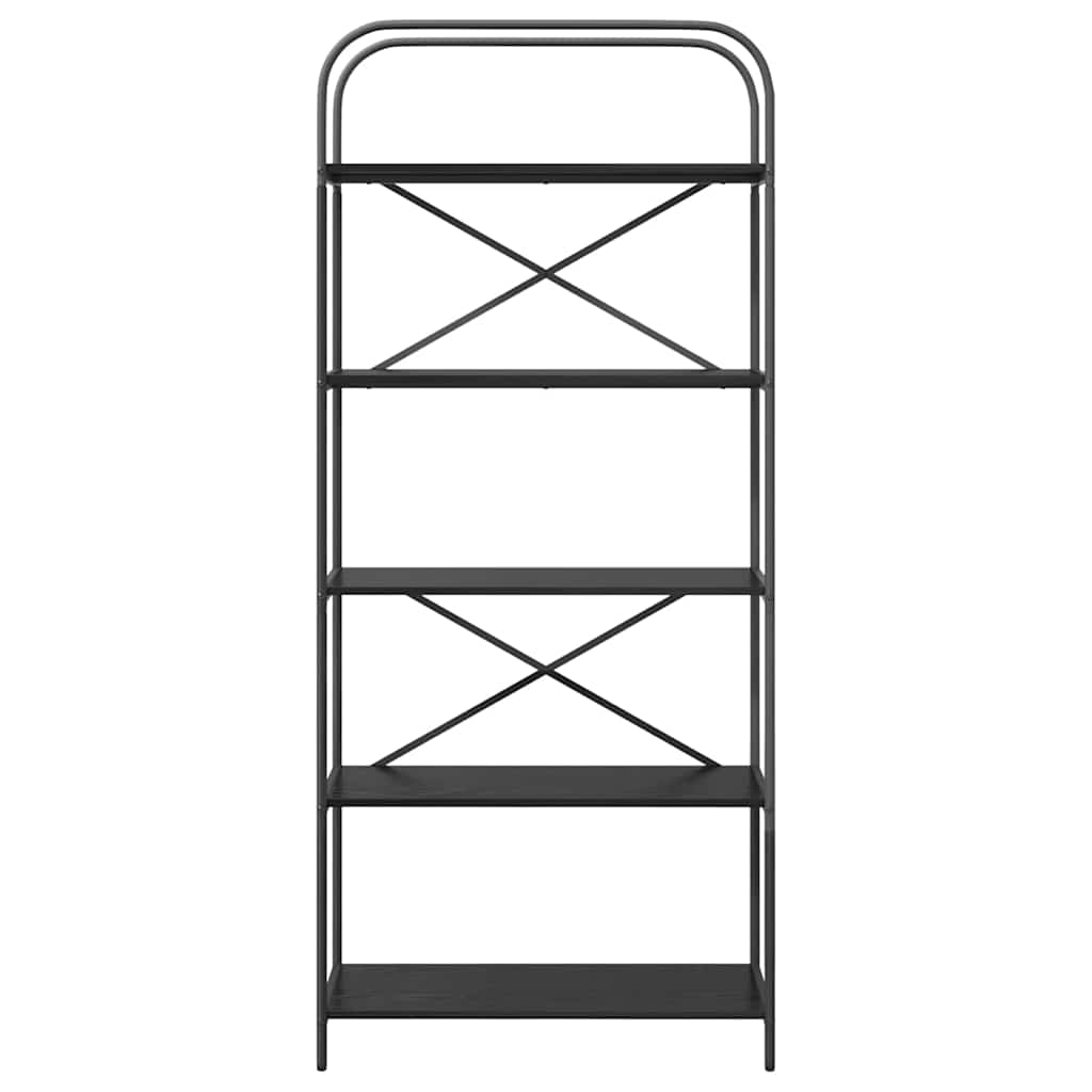 Bookshelf Black Oak 80 x 30 x 183 cm Engineered wood