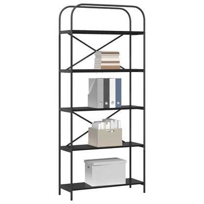 Bookshelf Black Oak 80 x 30 x 183 cm Engineered wood