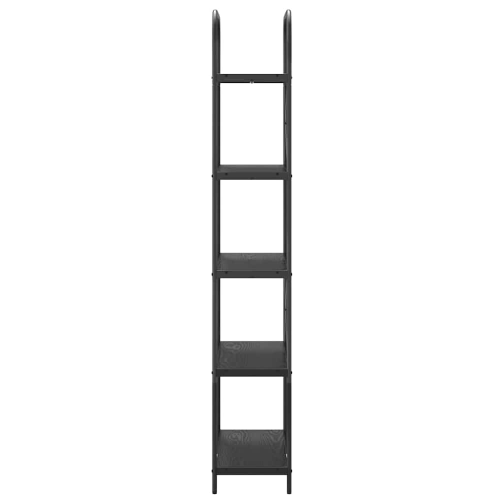 Bookshelf Black Oak 80 x 30 x 183 cm Engineered wood