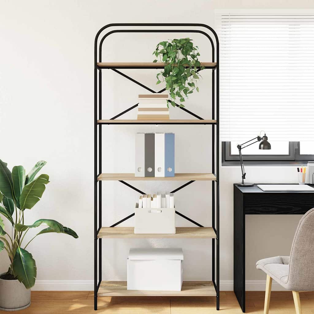 Bookshelf Sonoma Oak 80 x 30 x 183 cm Engineered wood