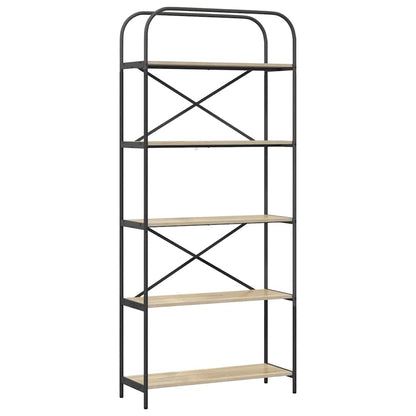 Bookshelf Sonoma Oak 80 x 30 x 183 cm Engineered wood