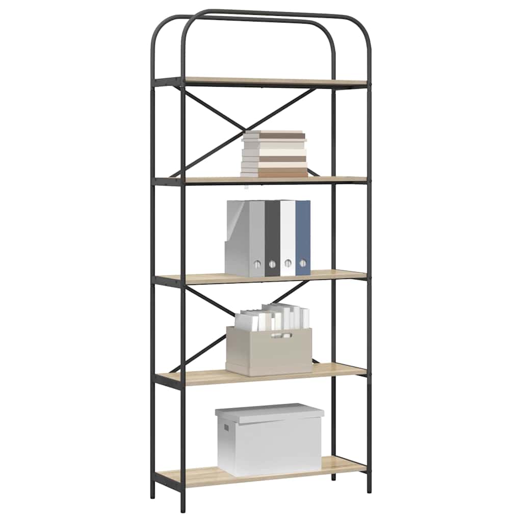 Bookshelf Sonoma Oak 80 x 30 x 183 cm Engineered wood