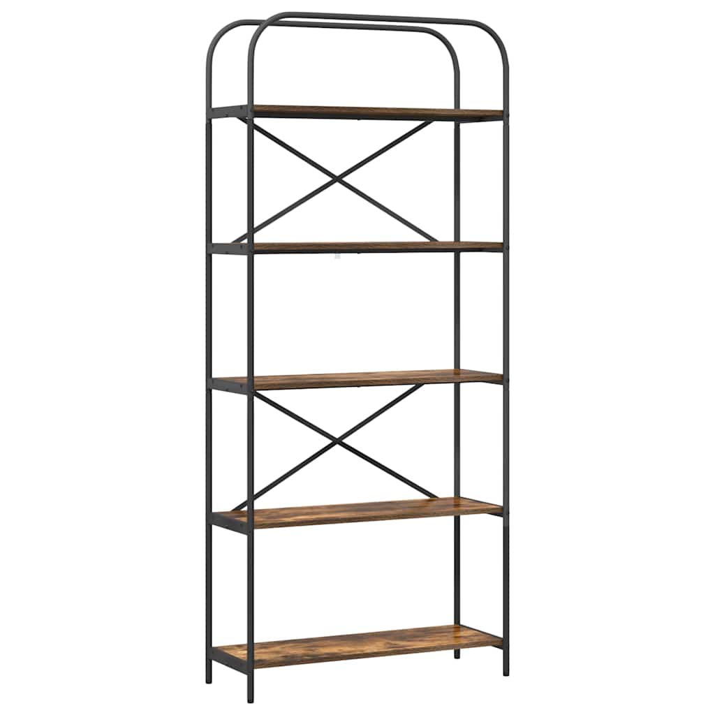 Bookshelf Smoked Oak 80 x 30 x 183 cm Engineered wood