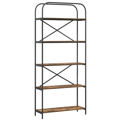 Bookshelf Smoked Oak 80 x 30 x 183 cm Engineered wood