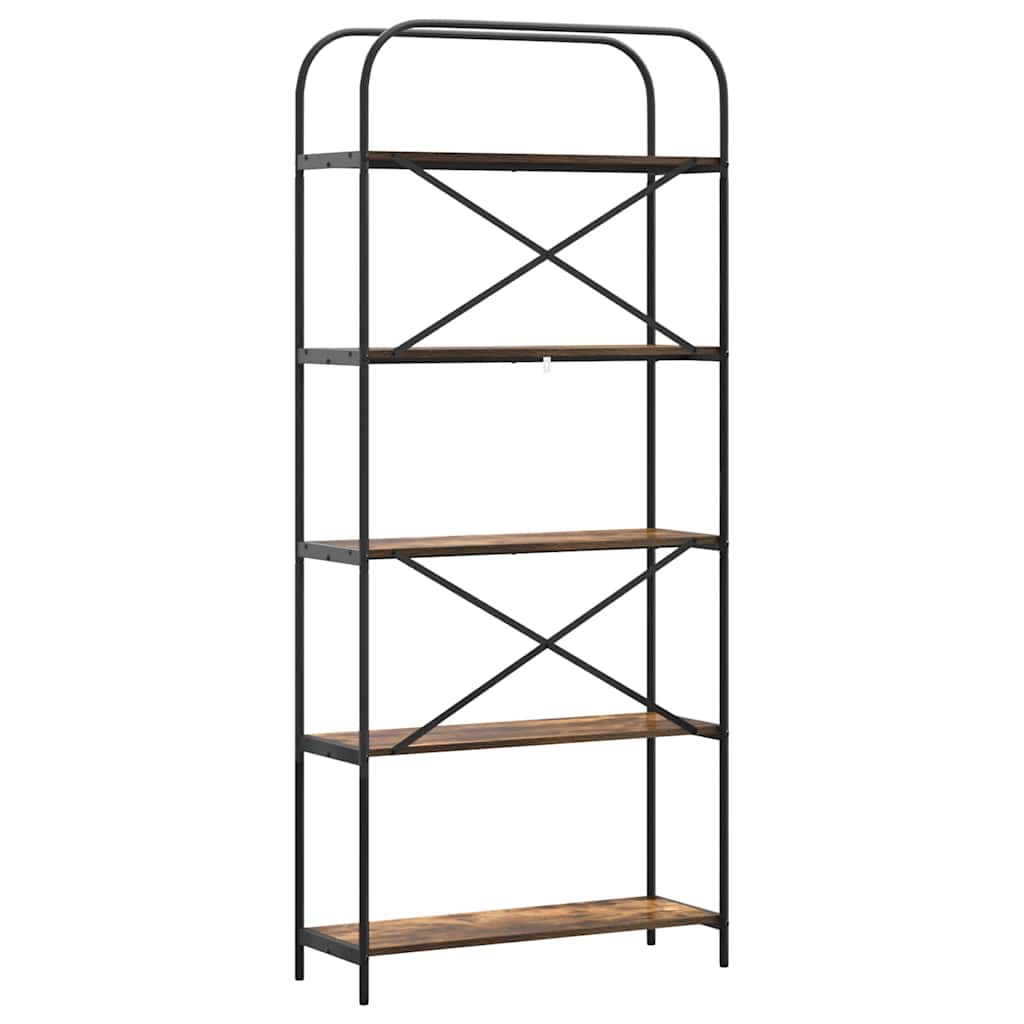 Bookshelf Smoked Oak 80 x 30 x 183 cm Engineered wood